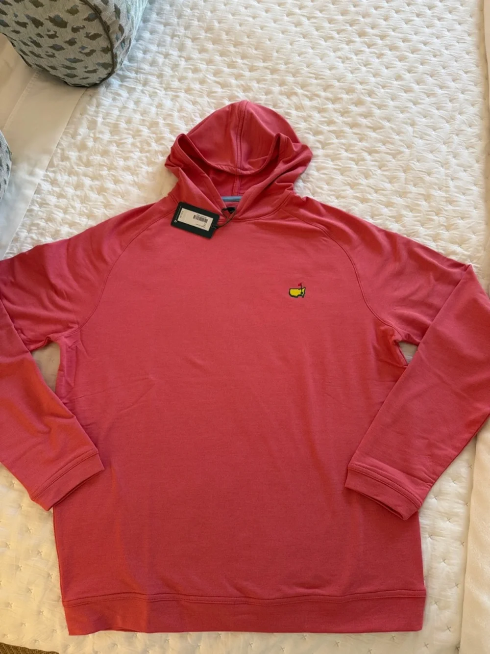 Masters 2026 Peter Millar Men’s Coral Crewneck Sweatshirt - Masters Logo - Picture 2 of 2